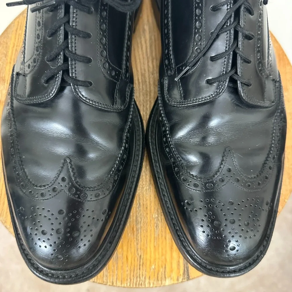 Church's Grafton Men 11 Derby Dress Shoes Black Leather Brogue Lace Up Oxford